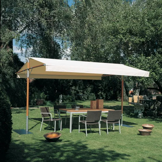 FISCHER WOODLINE �Sonnendach Piuma� mit Holzgestell Pavillon